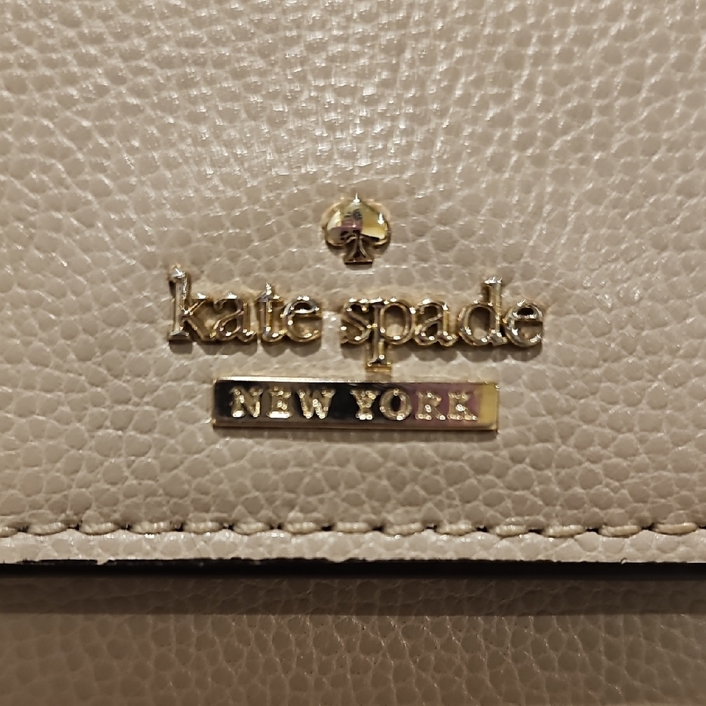 Kate Spade Cream Leather Bag, Phone And Card Holder